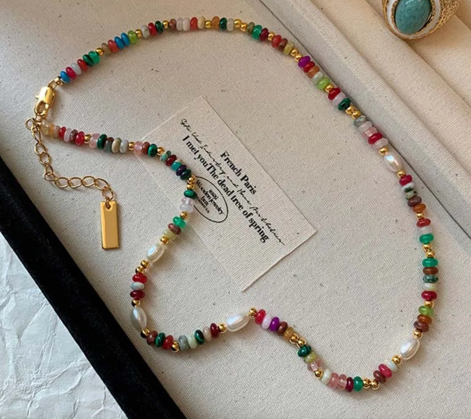 Colorful Beaded Freshwater Pearl Necklace Set