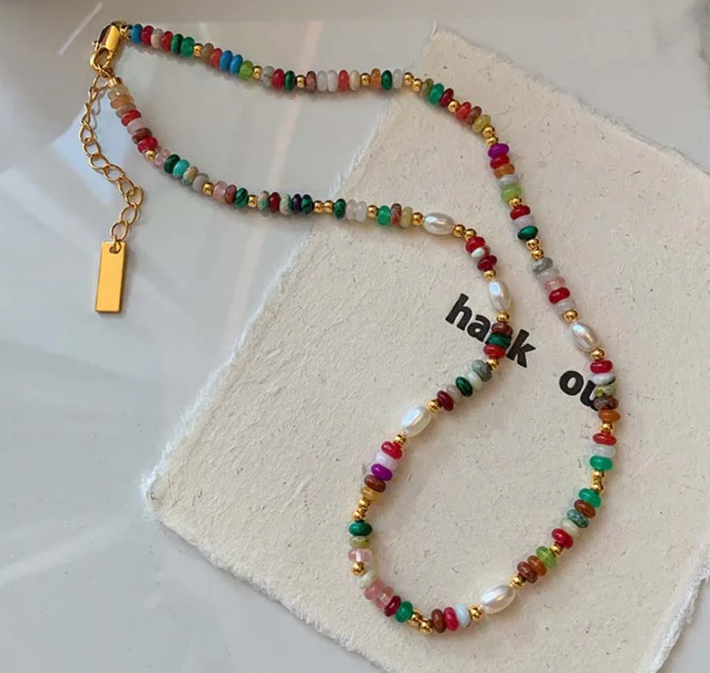 Colorful Beaded Freshwater Pearl Necklace Set