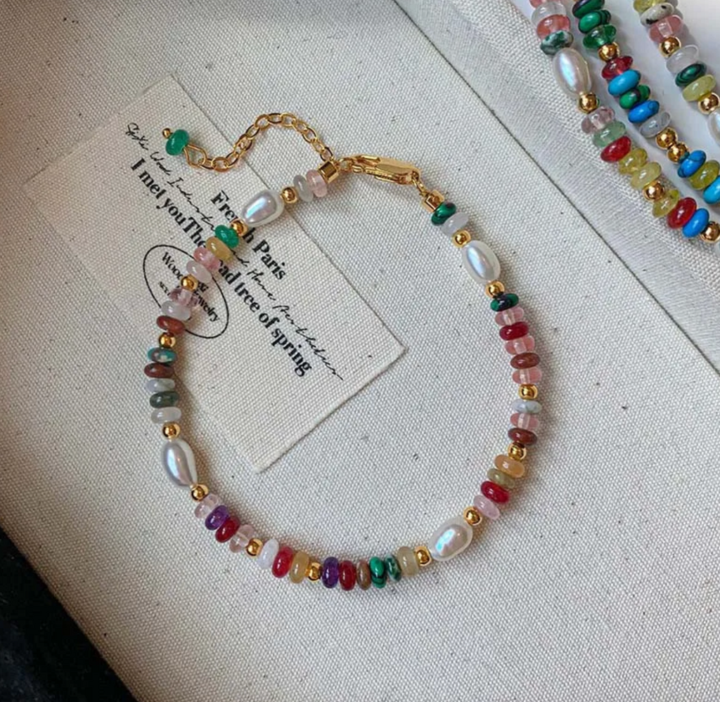 Colorful Beaded Freshwater Pearl Necklace Set