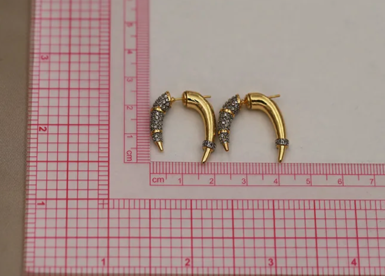 Unique Geometric Metal Stud Earrings