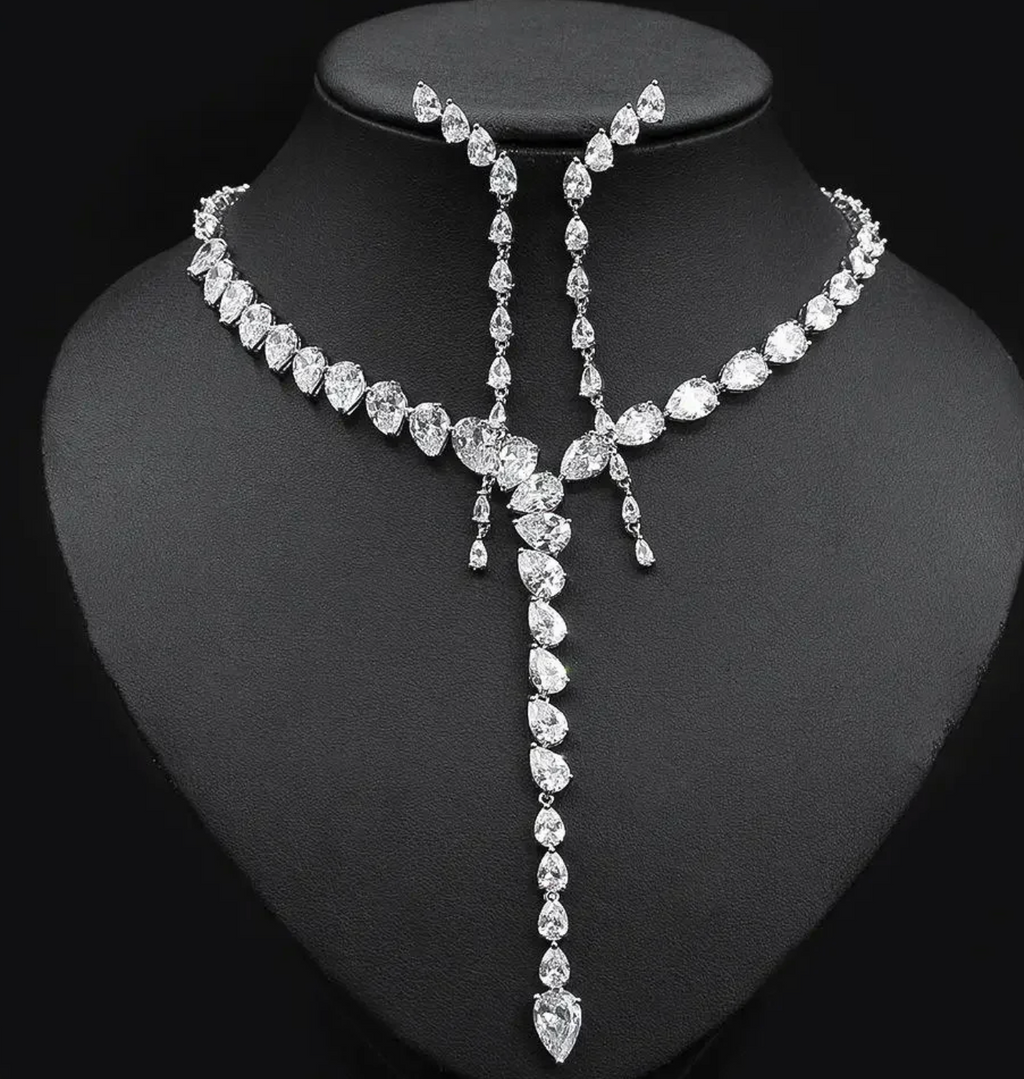 Elegant Tassel Necklace & Earrings Set