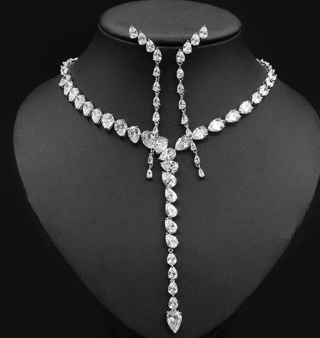 Elegant Tassel Necklace & Earrings Set